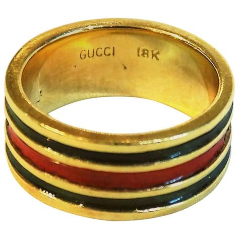 gucci ring red and green|gucci trademark ring.